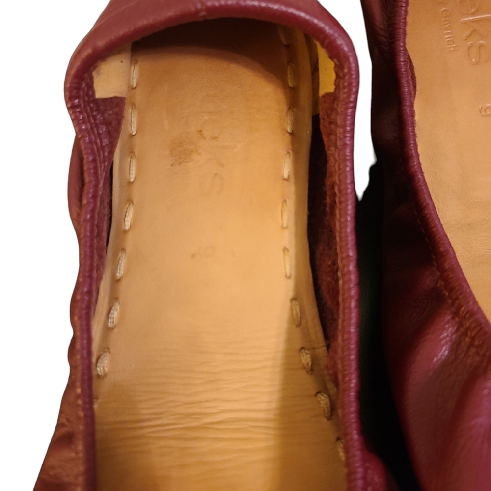Tieks EUC Burgundy foldable leather ballet flats - Picture 5 of 13